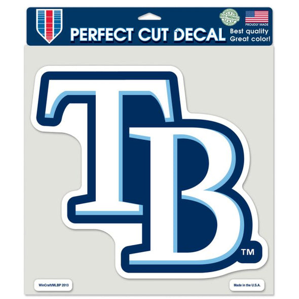 Tampa Bay Rays 8" x 8" TB Cap Logo Perfect Cut Decal
