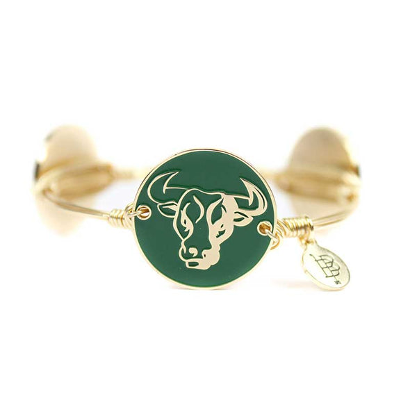 South Florida Bulls Green Bull Coin Bangle Bracelet
