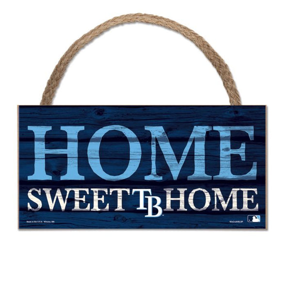 Tampa Bay Rays 5" x 10" Home Sweet Home Wood Sign with Rope