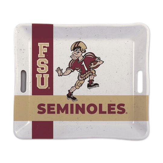 Florida State Seminoles 17" x 14" Football Stiffarm Heavyweight Melamine Tray