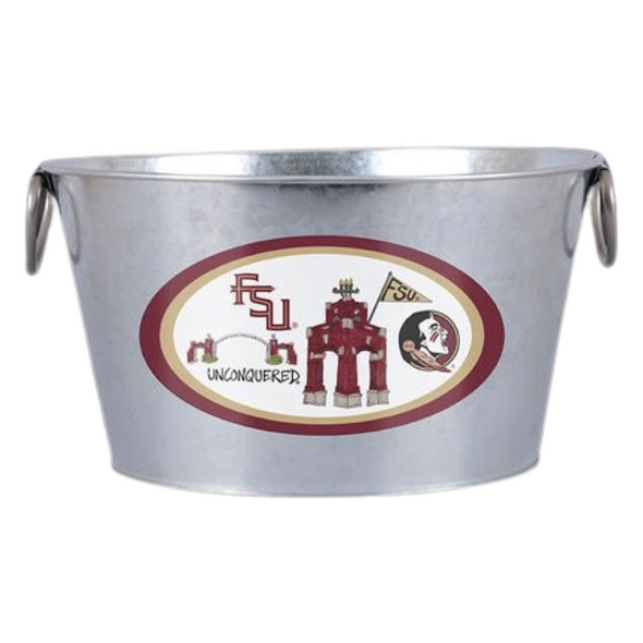 Florida State Seminoles University Scene Metal Beverage Bucket