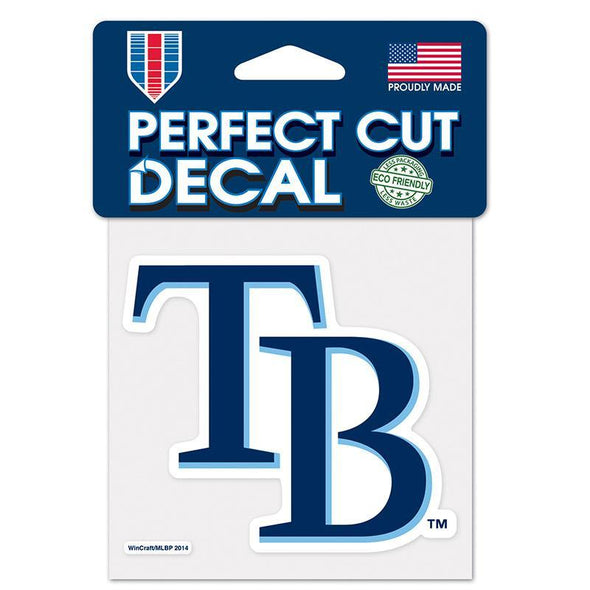 Tampa Bay Rays 4" x 4" TB Logo Perfect Cut Decal