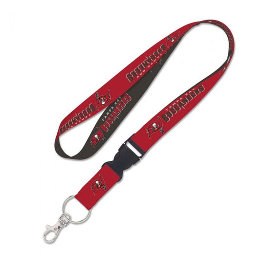 Tampa Bay Buccaneers 1" Wordmark Lanyard with Detachable Buckle