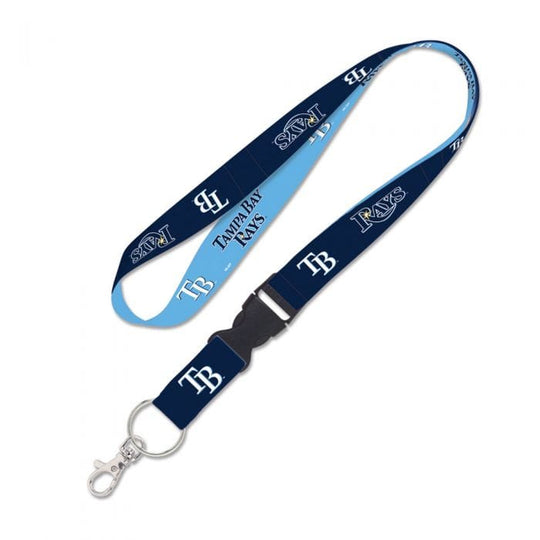 Tampa Bay Rays 1" Wordmark Lanyard with Detachable Buckle