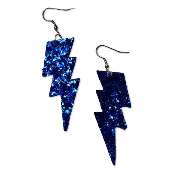 Tampa Bay Lightning Sparkly Bolts Earrings