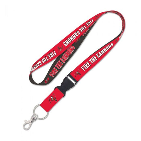 Tampa Bay Buccaneers 1" Slogan Lanyard with Detachable Buckle