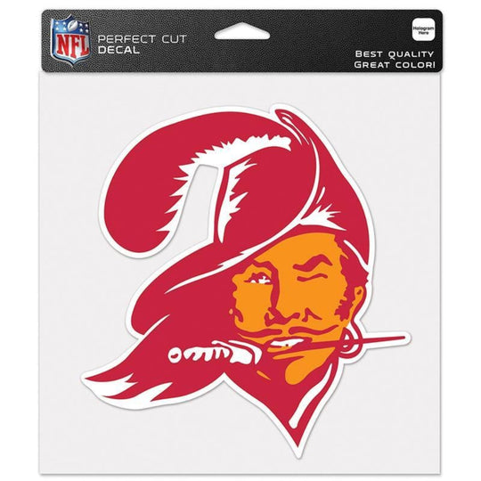 Tampa Bay Buccaneers 8" x 8" Classic Retro Logo Perfect Cut Decal