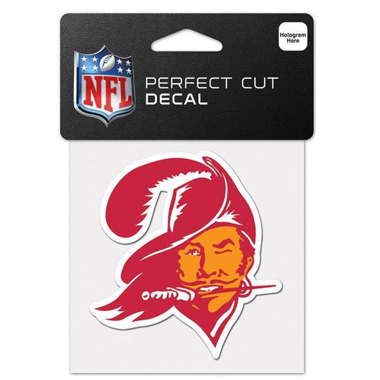 Tampa Bay Buccaneers 4" x 4" Bucco Bruce Perfect Cut Decal