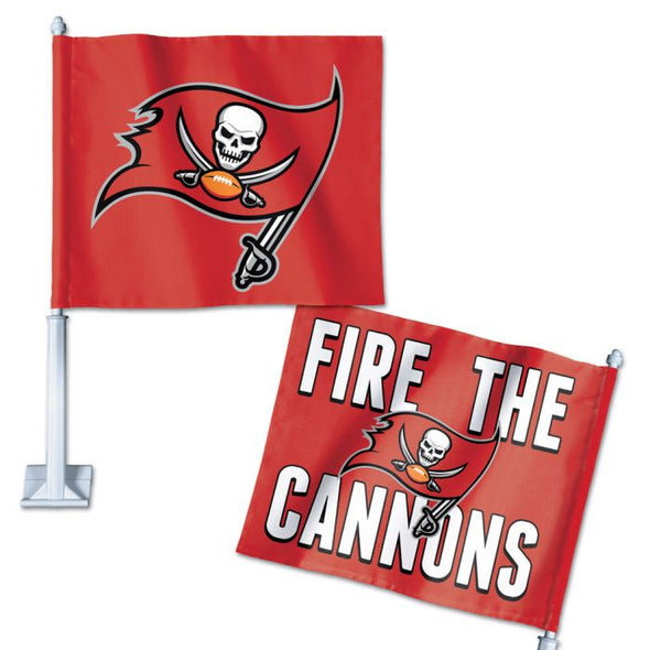 Tampa Bay Buccaneers Fire The Cannons Two Sided Car Flag