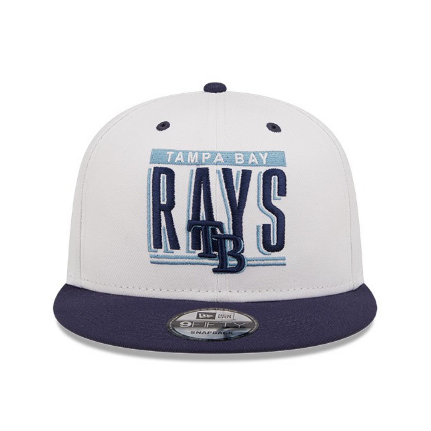 Men's New Era Gray/Navy Tampa Bay Rays Band 9FIFTY Snapback Hat