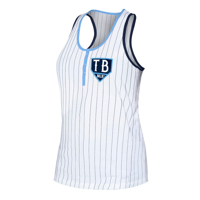 Tampa Bay Rays Women's Game Day Henley Pinstripe Tank Top