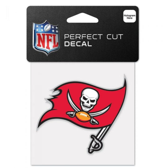 Tampa Bay Buccaneers 4" x 4" Primary Logo Perfect Cut Decal