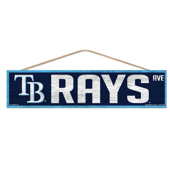 Tampa Bay Rays 4" x 17" Wood Sign with Rope