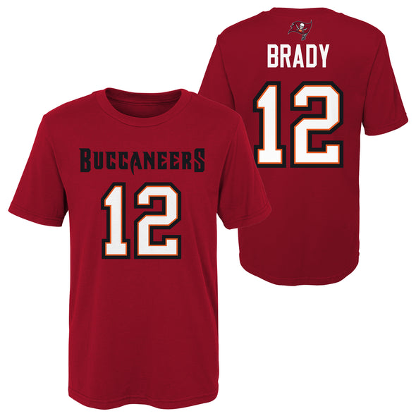 Tampa Bay Buccaneers Tom Brady Kids Mainliner Name & Number Tee