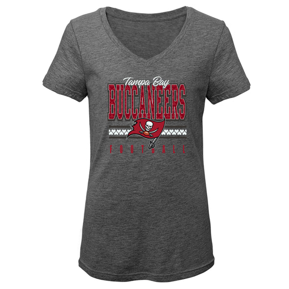 Tampa Bay Buccaneers Girls Youth Heart To Heart Triblend V-Neck Tee