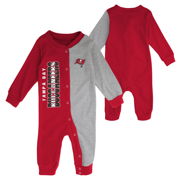 Tampa Bay Buccaneers Infant Half Time Long Sleeve Coverall
