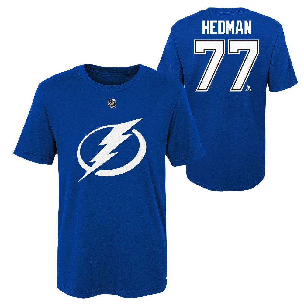 Tampa Bay Lightning Victor Hedman Youth Name & Number Flat Performance