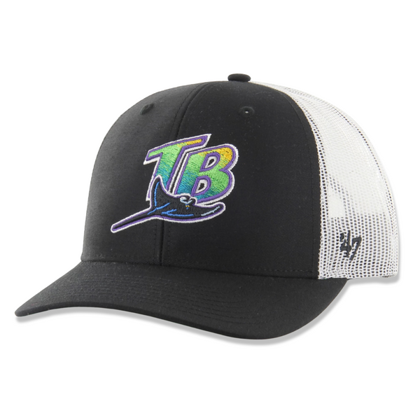 Tampa Bay Rays Cooperstown Black Trucker Snapback Hat