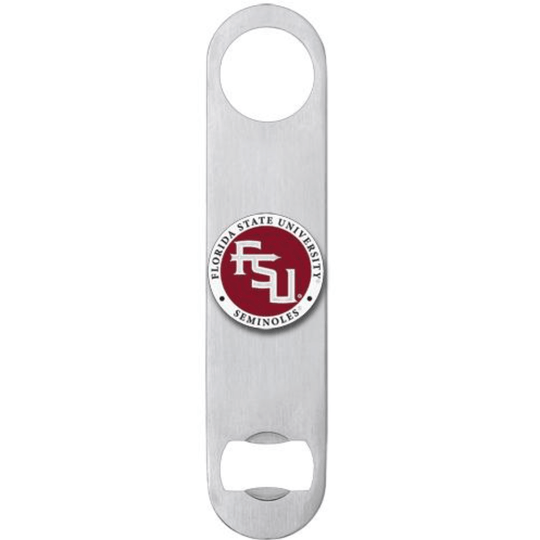 Florida State Seminoles Pewter Emblem Stainless Steel Bottle Opener