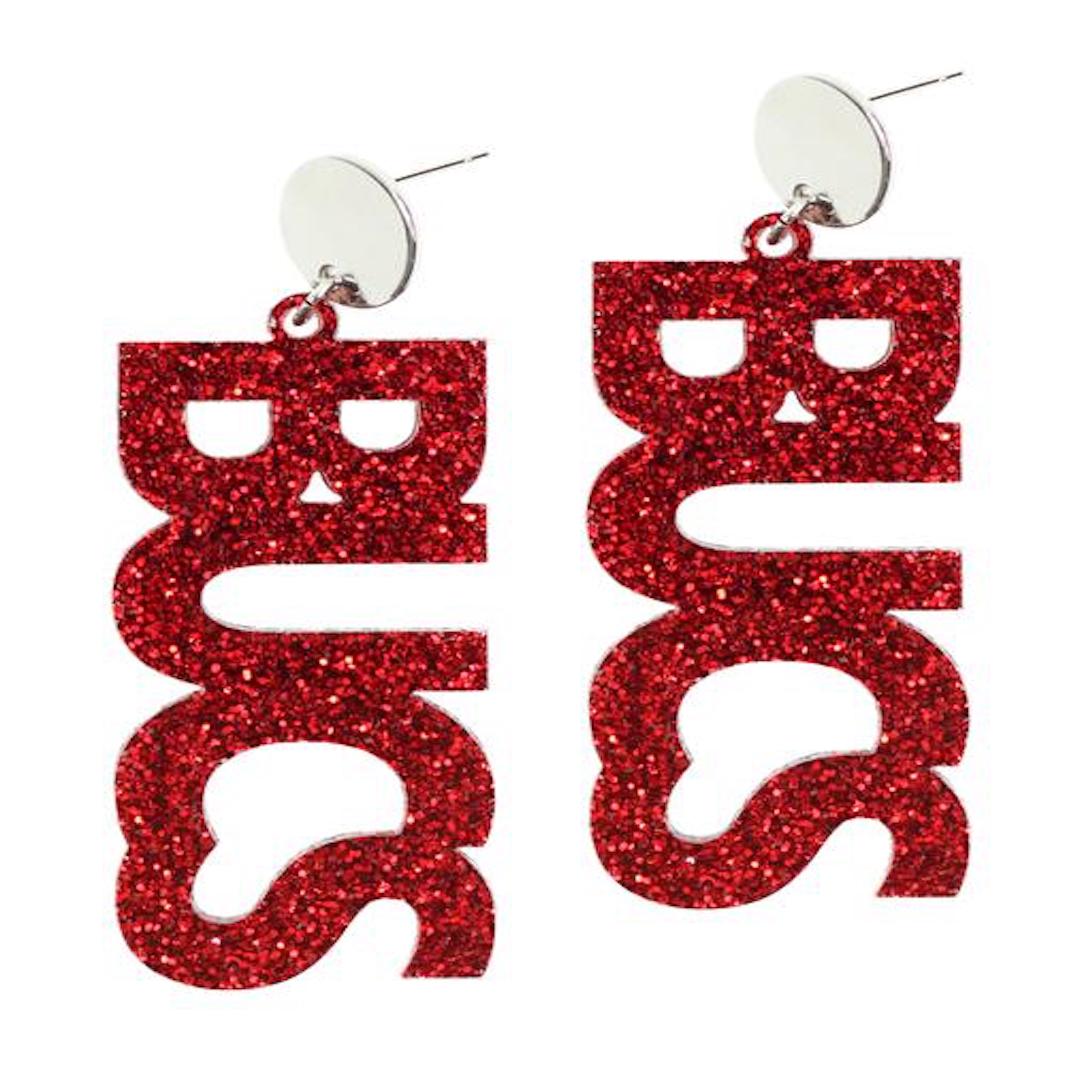 Tampa Bay Buccaneers Gameday 'BUCS' Acrylic Earring