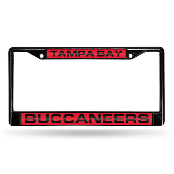 Tampa Bay Buccaneers Team Name Back License Plate Frame - Black