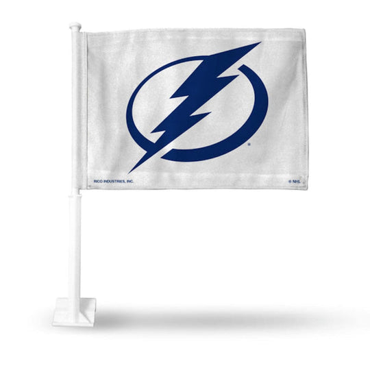 Tampa Bay Lightning Primary Logo Car Flag - White