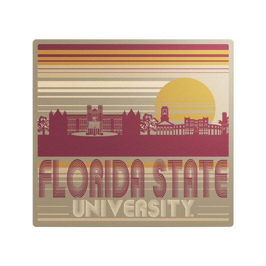Florida State Seminoles Vintage Stripes Campus Sticker