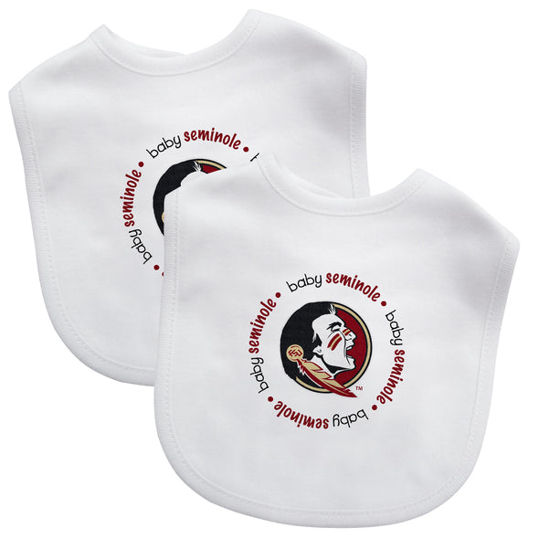 Florida State Seminoles 2-Pack Baby Bibs - White