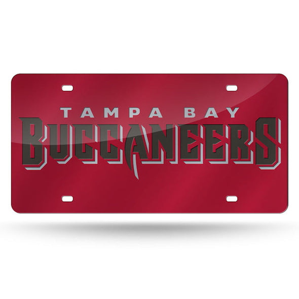 Tampa Bay Buccaneers Wordmark Front License Plate - Red