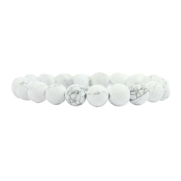 Miller Men's White Marble Stretch Bracelet
