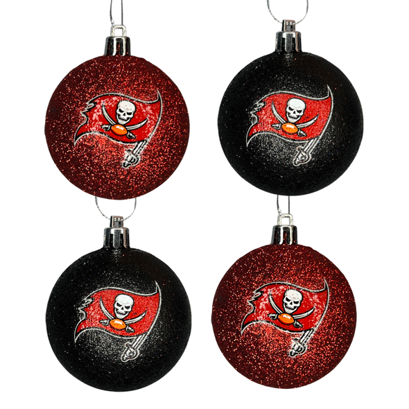 Tampa Bay Buccaneers Glitter Ball Ornament