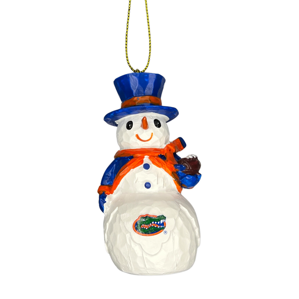 Florida Gators 3.5" Resin Top Hat Snowman Ornament