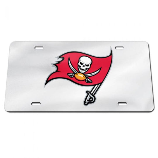Tampa Bay Buccaneers Primary Logo Front License Plate - Crystal Mirror