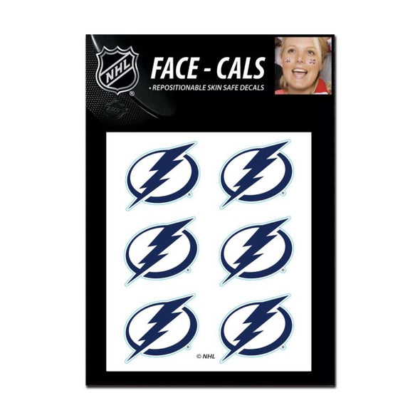 Tampa Bay Lightning Primary Logo Face Cals - Pack of 6