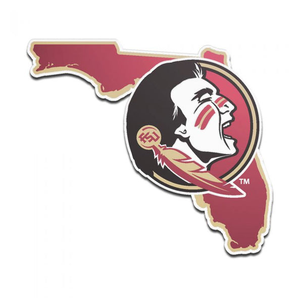 Florida State Seminoles State Shaped Acrylic Auto Emblem
