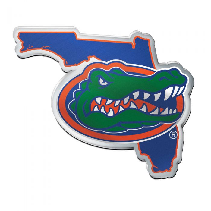 Florida Gators State Shaped Acrylic Auto Emblem – Heads and Tails