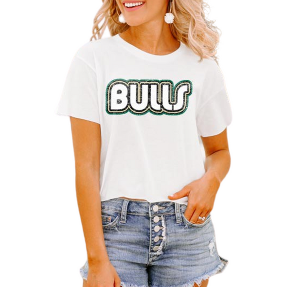 South Florida Bulls It's A Win Vintage-Vibe Crop Top Tee