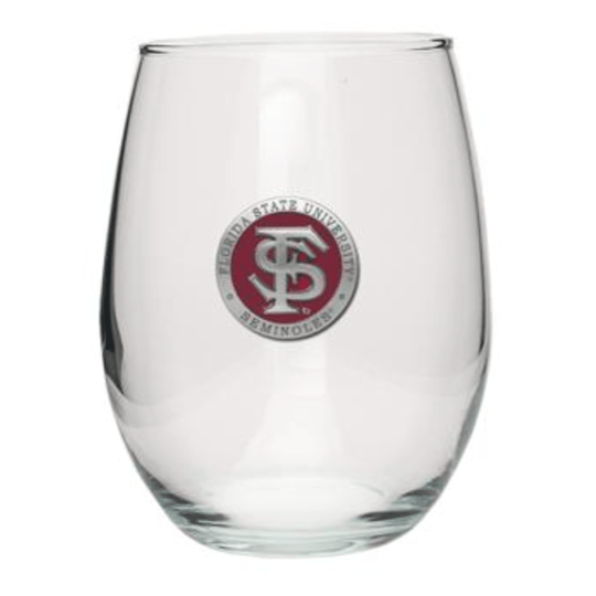Florida State Seminoles 15oz Pewter Emblem Stemless Wine Goblet