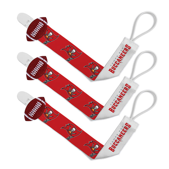 Tampa Bay Buccaneers 3-Pack Pacifier Clips