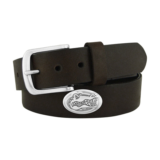 Florida Gators Concho Brown Pull Up Leather Belt