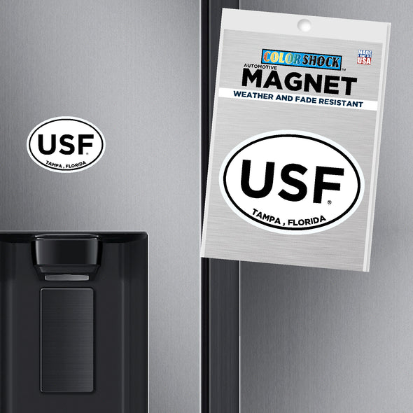 South Florida Bulls Euro Style 'USF' Oval Mini Magnet