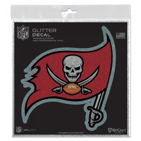 Tampa Bay Buccaneers 6" x 6" Primary Logo Glitter Decal