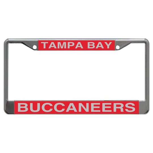 Tampa Bay Buccaneers Team Name Red Back License Plate Frame