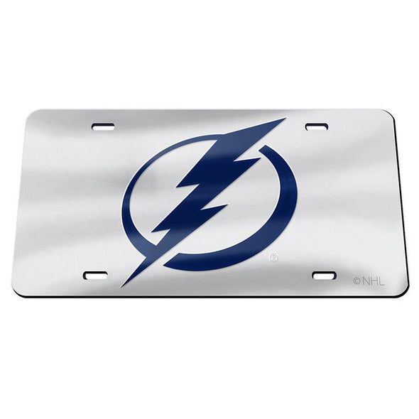 Tampa Bay Lightning Primary Logo Front License Plate - Crystal Mirror